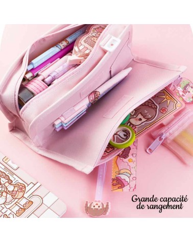 Trousse Kawaii en Tissu Oxford